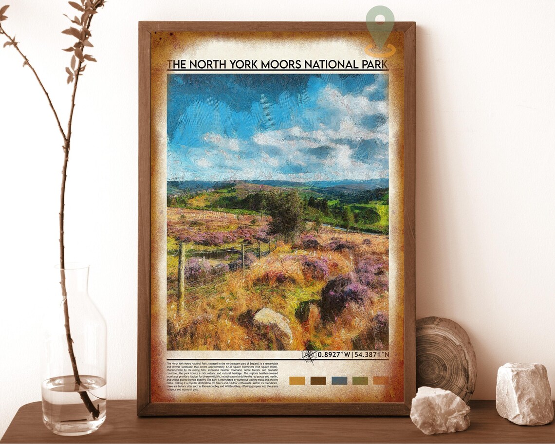 North York Moors England Heather Moorland Scene Art Print for Countryside Lovers - Image 6