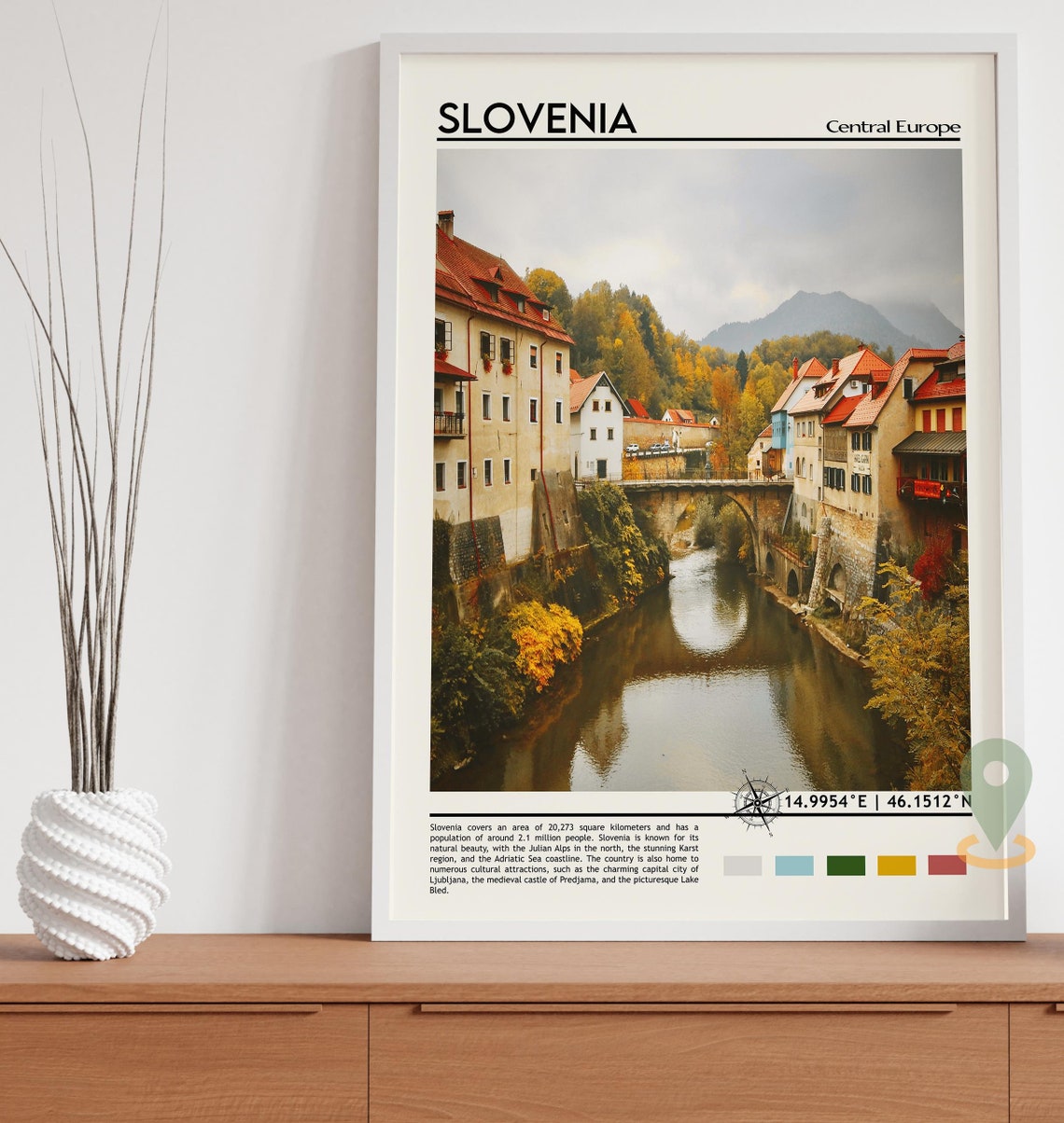 Slovenia Print Slovenia Photo Slovenia Poster Slovenia Painting Slovenia Artwork Slovenia City Ljubljana Poster Slovenia Wall Art - Image 2