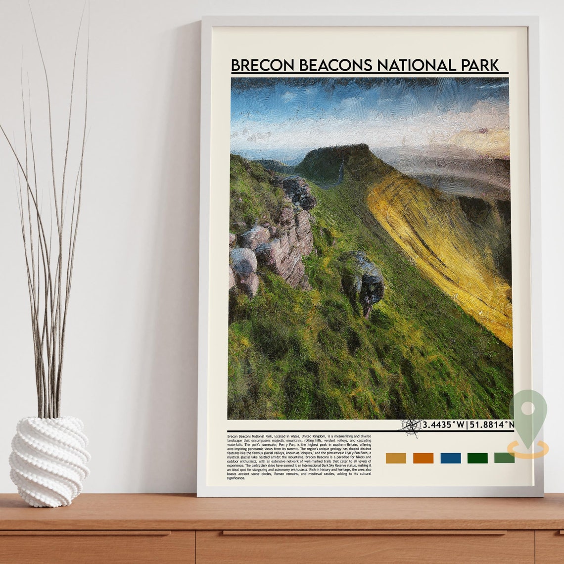 Brecon Beacons National Park Wales Mountain Landscape Poster - Image 5