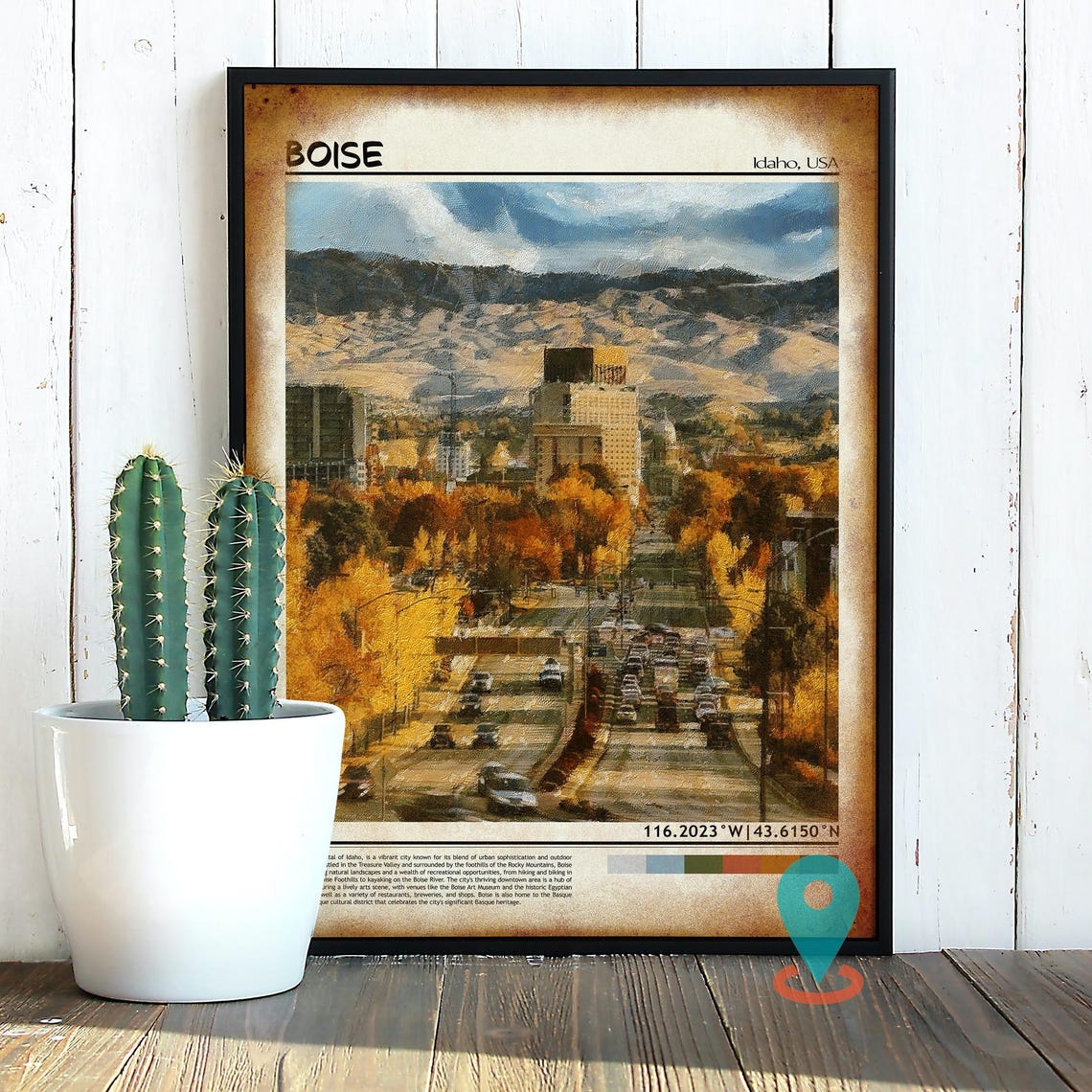 Boise Print Boise Wall Art Boise Poster Boise Photo Boise Poster Print Boise Travel Poster Boise Idaho Poster - Image 2