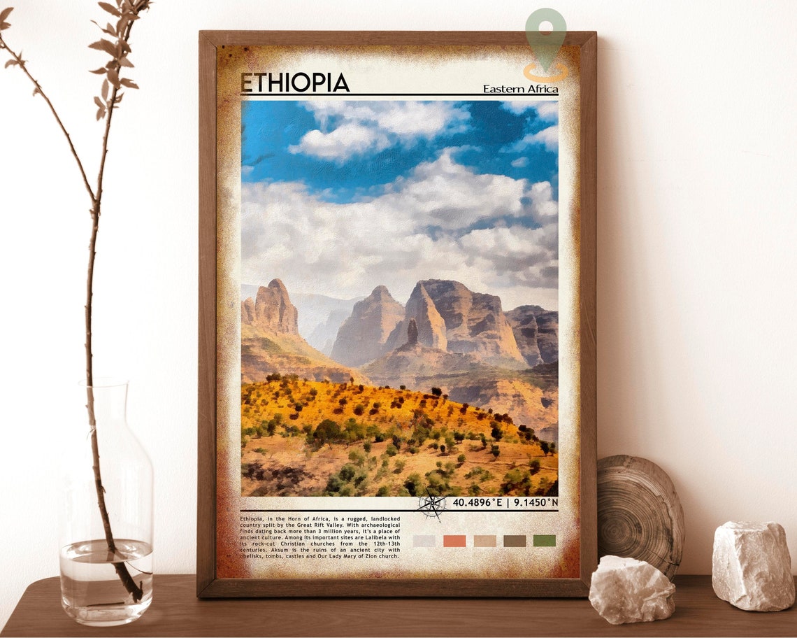 Ethiopia Print Ethiopia Art Ethiopia Poster Ethiopia Photo Ethiopia Poster Print Ethiopia Painting Addis Ababa Poster Ethiopia Art - Image 6