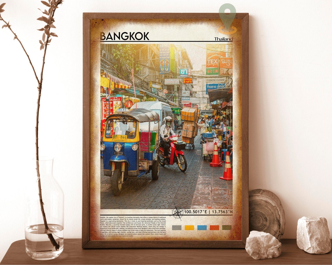 Bangkok Print Bangkok Poster Bangkok Wall Art Bangkok Travel Bangkok Art Print Bangkok Artwork Bangkok Photo Bangkok Thailand Print - Image 6