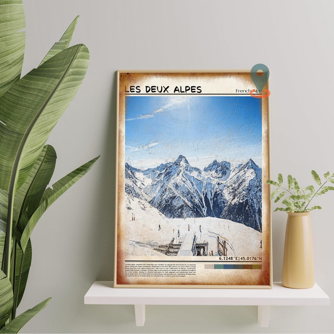 Les Deux Alpes Print Les Deux Alpes Poster Les Deux Alpes Wall Art Les Deux Alpes Travel Print Les Deux Alpes Art Print France Poster - Image 5