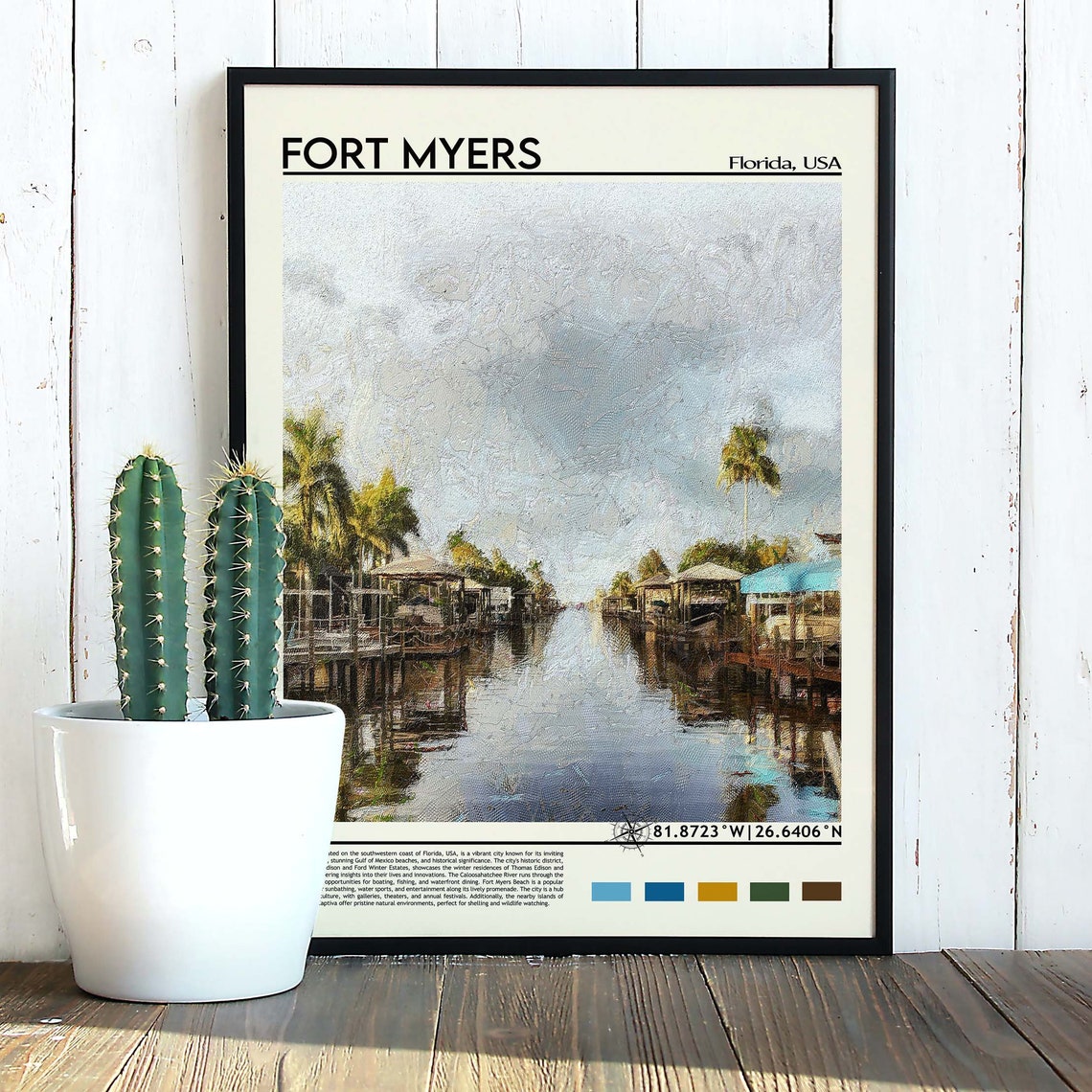 Fort Myers Print Fort Myers Poster Fort Myers Wall Art Fort Myers Travel Print Fort Myers Art Print Fort Myers Artwork Florida Print - Image 5