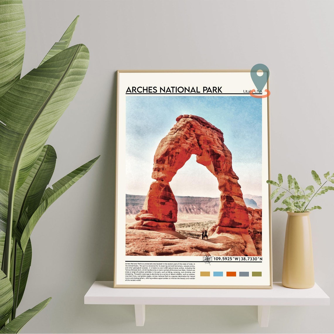 Arches National Park Utah Delicate Arch Red Rock Desert Poster - Image 2