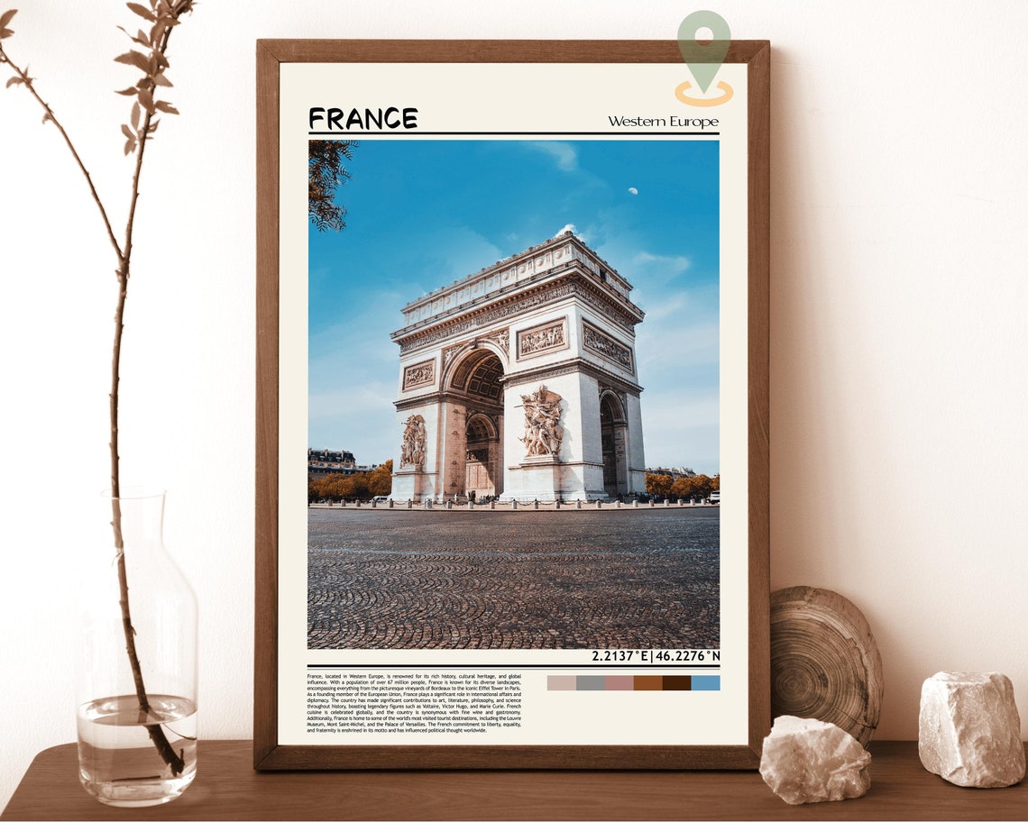France Art France Artwork France Map France Photo France Poster France Print France Travel France Painting France Wall Art