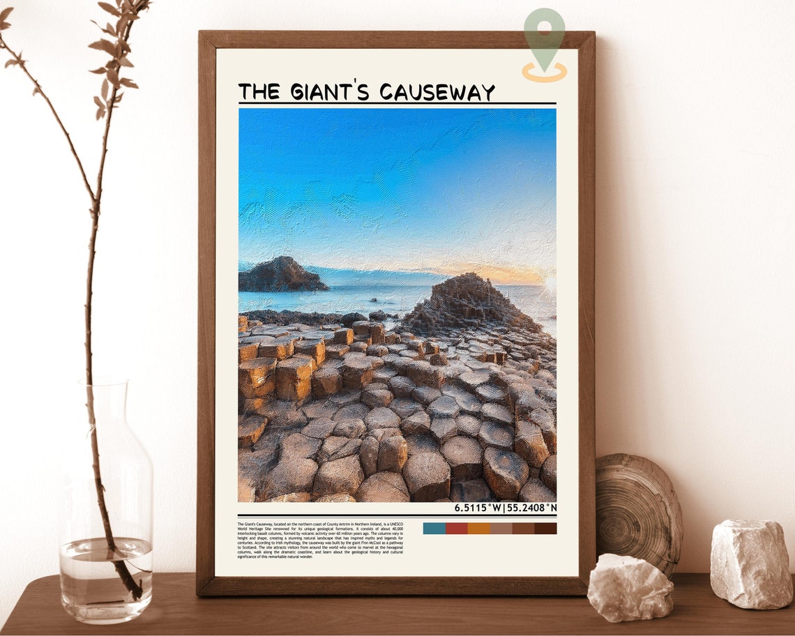 Giants Causeway Northern Ireland Basalt Columns Coast Poster