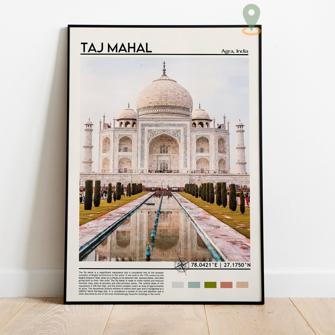 Taj Mahal Print Taj Mahal Art Taj Mahal Poster Taj Mahal Photo Taj Mahal Poster Print Taj Mahal Painting Uttar Pradesh Poster India - Image 4