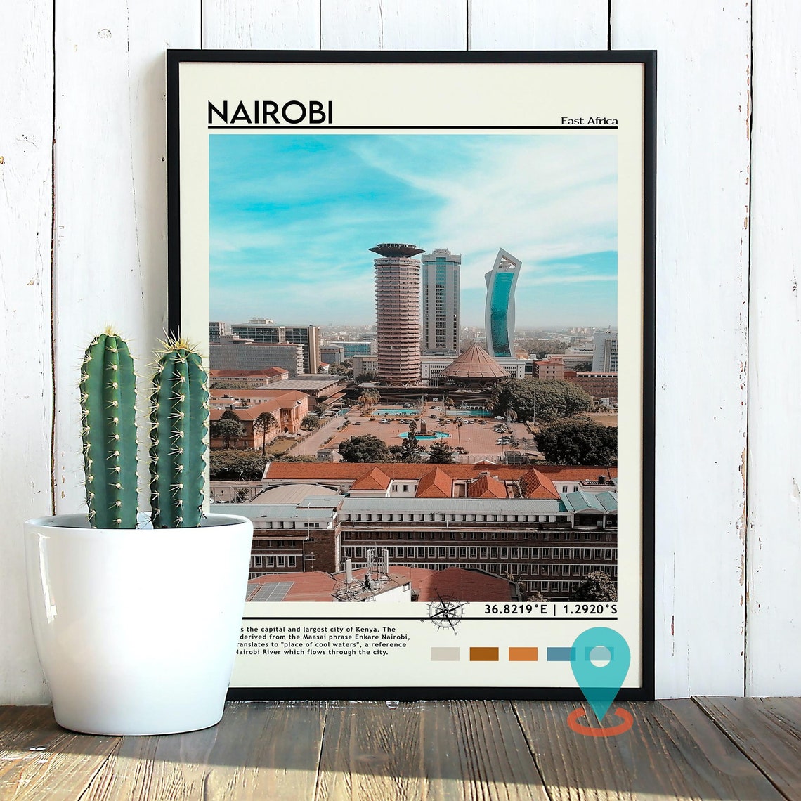 Nairobi Print Vintage Poster Nairobi Wall Art Nairobi Poster Nairobi Photo Nairobi Poster Print Kenya Poster Nairobi City - Image 3