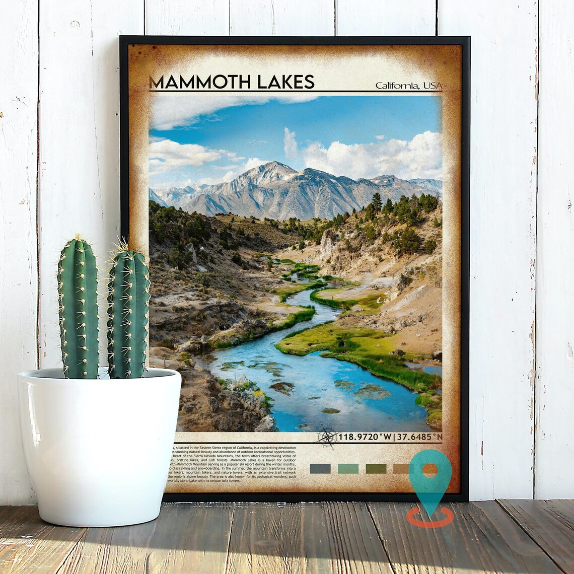 Mammoth Lakes California Sierra Creek Mountain View Photo Poster - Image 2