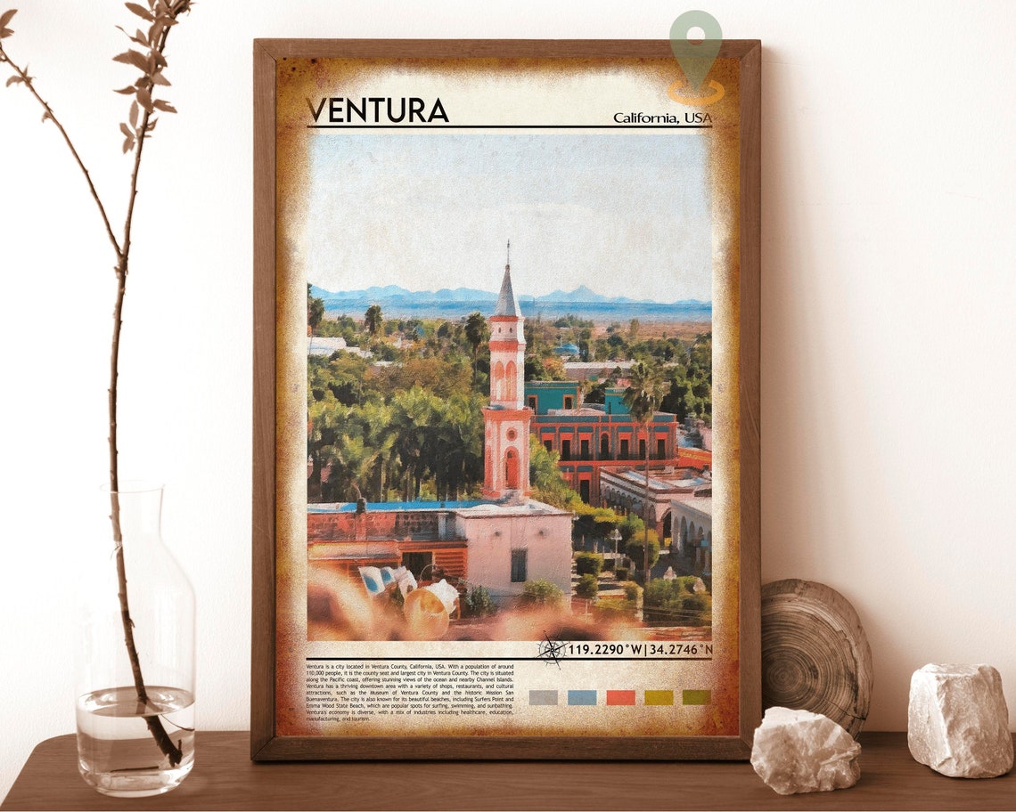 Ventura Print Ventura Poster Ventura Wall Art Ventura Travel Ventura Art Print Ventura Artwork Ventura Photo Ventura California Print - Image 6