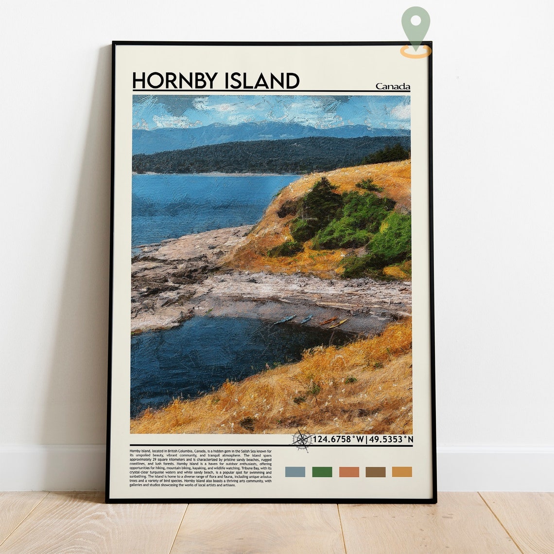 Hornby Island Print Hornby Island Poster Hornby Island Wall Art Hornby Island Travel Print Hornby Island Art Print Hornby Island Travel - Image 2