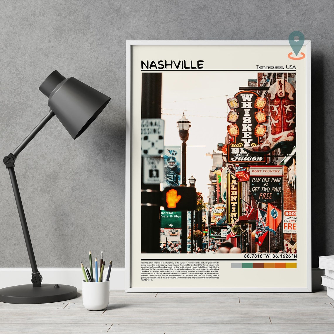 Nashville Print Nashville Wall Art Nashville Poster Nashville Photo Nashville Poster Print Nashville Wall Dcor Nashville Tennesse - Image 3