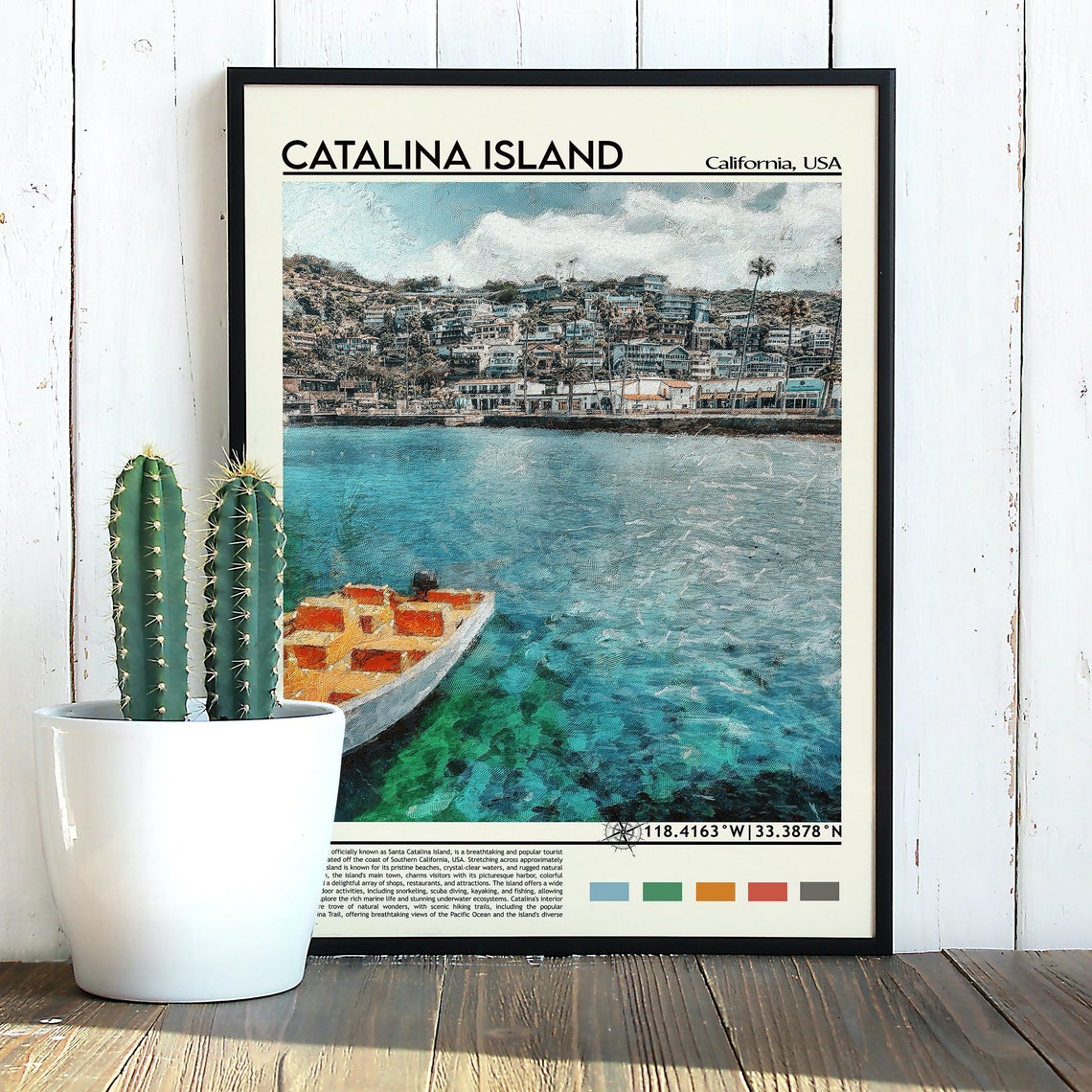 Santa Catalina Island Travel Poster Santa Catalina Island Wall Art Santa Catalina Poster Print Santa Catalina Photo Santa Catalina Decor - Image 5