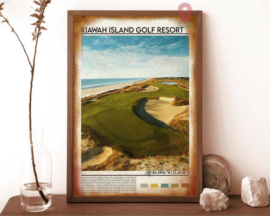 Kiawah Island Golf Resort Ocean Course Aerial Fairway View Poster - Image 6
