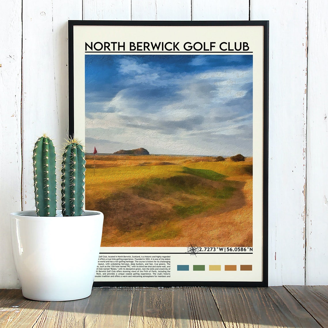North Berwick Golf Club Scotland Links Course Photo Poster Art - Image 2