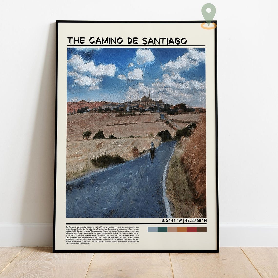 Camino de Santiago Spain Pilgrimage Road Walking Travel Poster - Image 4