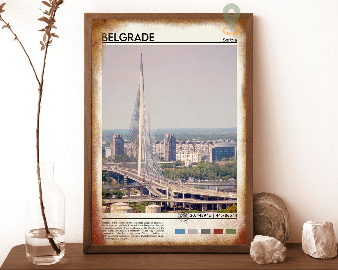 Belgrade Print Belgrade Poster Belgrade Wall Art Belgrade Travel Belgrade City Art Print Belgrade City Artwork Belgrade Serbia Print - Image 6