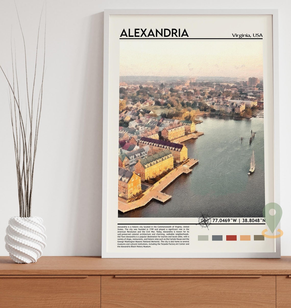 Alexandria Print Alexandria Poster Alexandria Wall Art Alexandria Travel Alexandria Art Print Alexandria Artwork Alexandria Virginia - Image 5