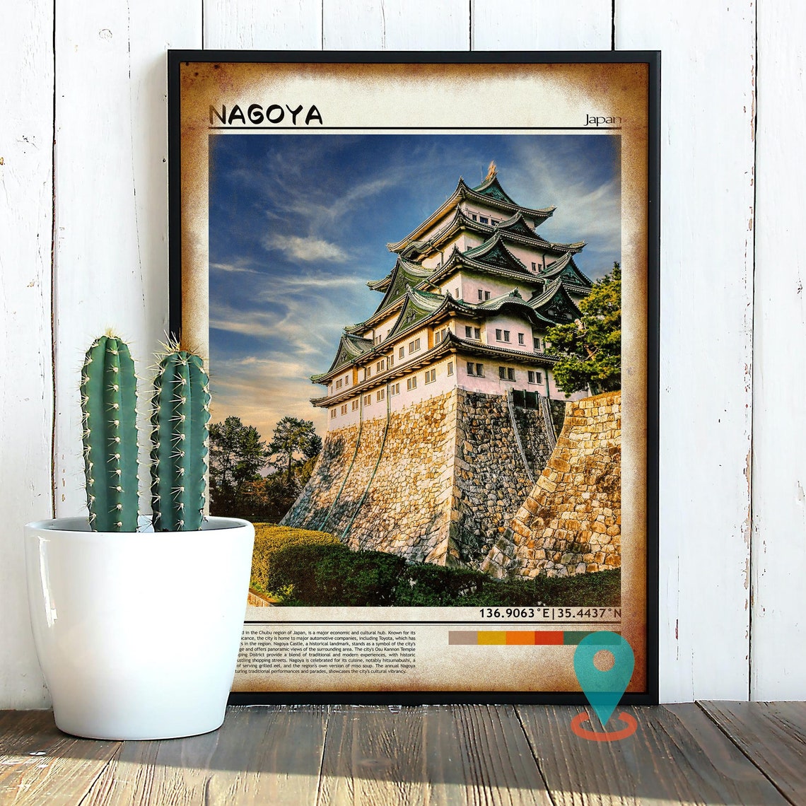 Nagoya Japan Castle Historic Samurai Era Architecture Poster - Image 3