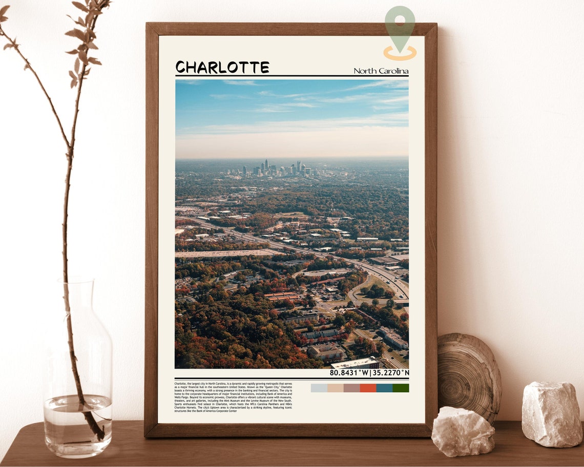 Charlotte Print Charlotte Wall Art Charlotte Poster Charlotte Photo Charlotte Poster Print Charlotte City Charlotte North Carolina