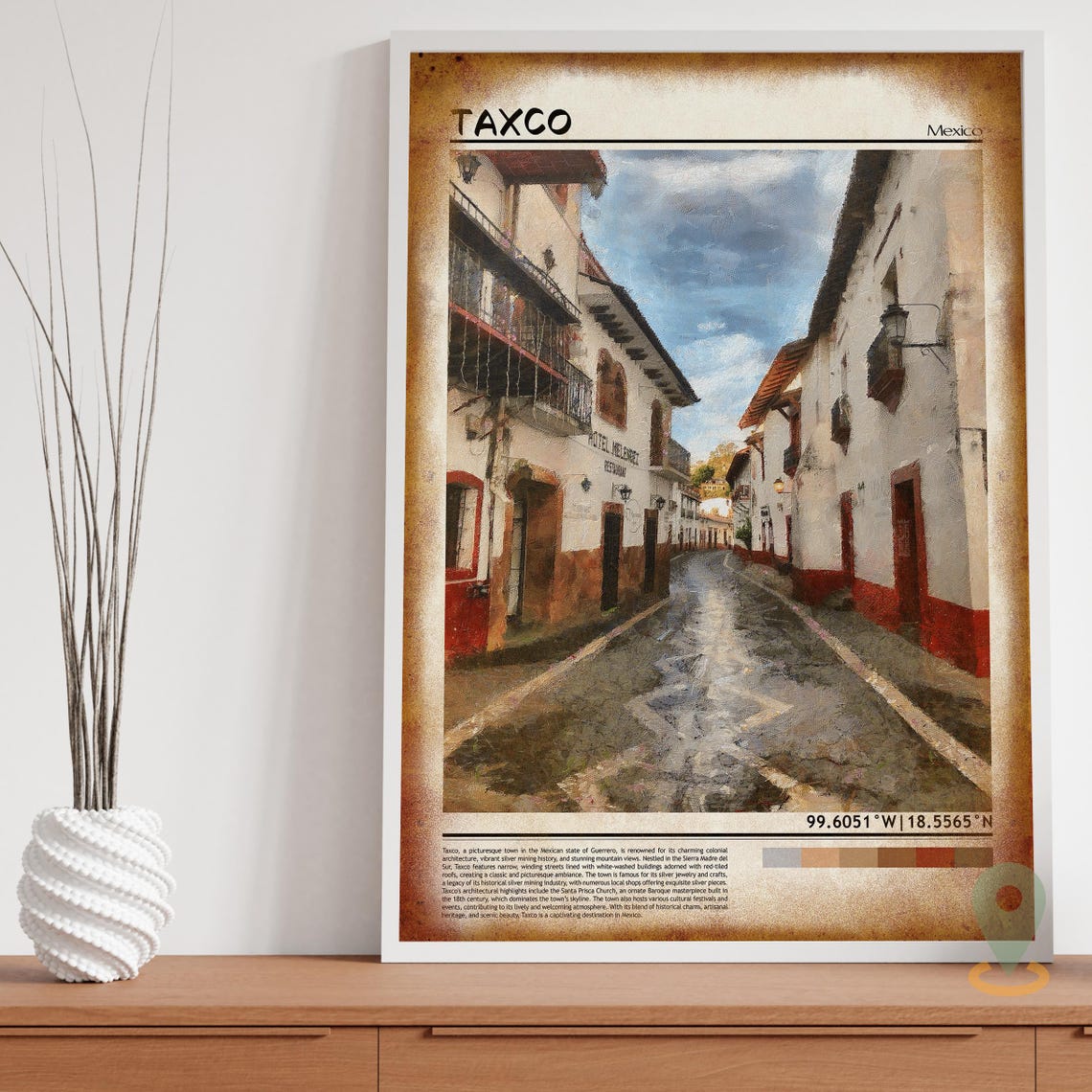 Taxco Print Taxco Poster Taxco Wall Art Taxco Travel Print Taxco Art Print Taxco Artwork Taxco Photo Mexico Print Taxco City Poster - Image 3