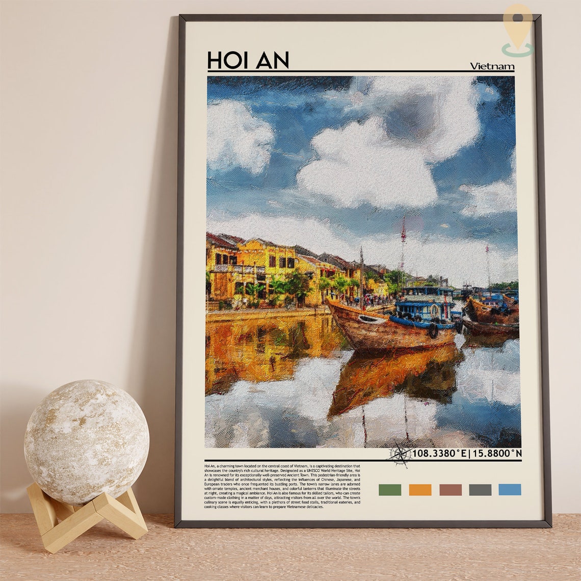 Hoi An Print Hoi An Poster Hoi An Wall Art Hoi An Travel Print Hoi An Art Print Hoi An Artwork Hoi An Photo Vietnam Print Hanoi Art - Image 3