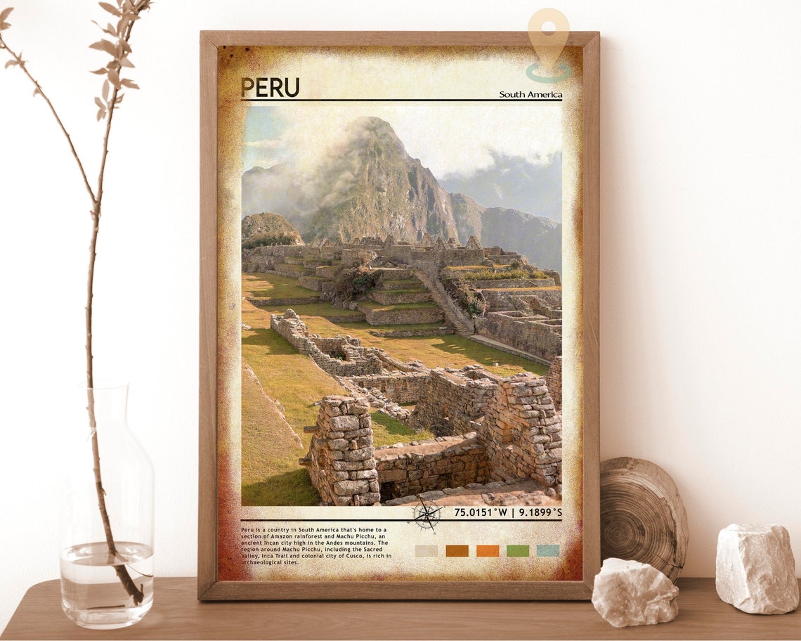 Machu Picchu Peru Ancient Incan Ruins Andes Peak View Poster - Image 6