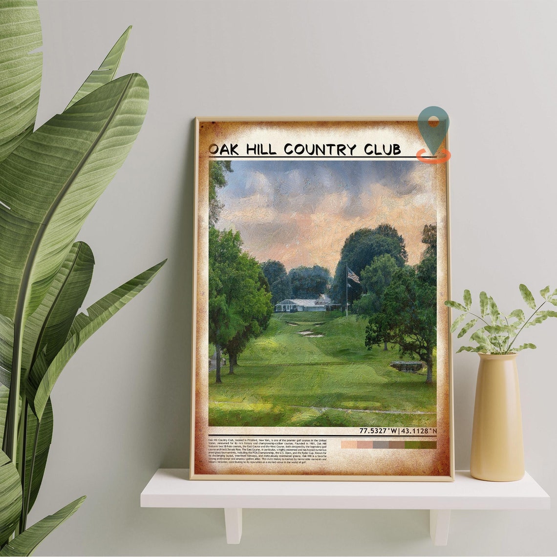 Oak Hill Country Club Print Oak Hill Country Club Wall Art Oak Hill Country Club Poster Oak Hill Country Club New York Poster - Image 4