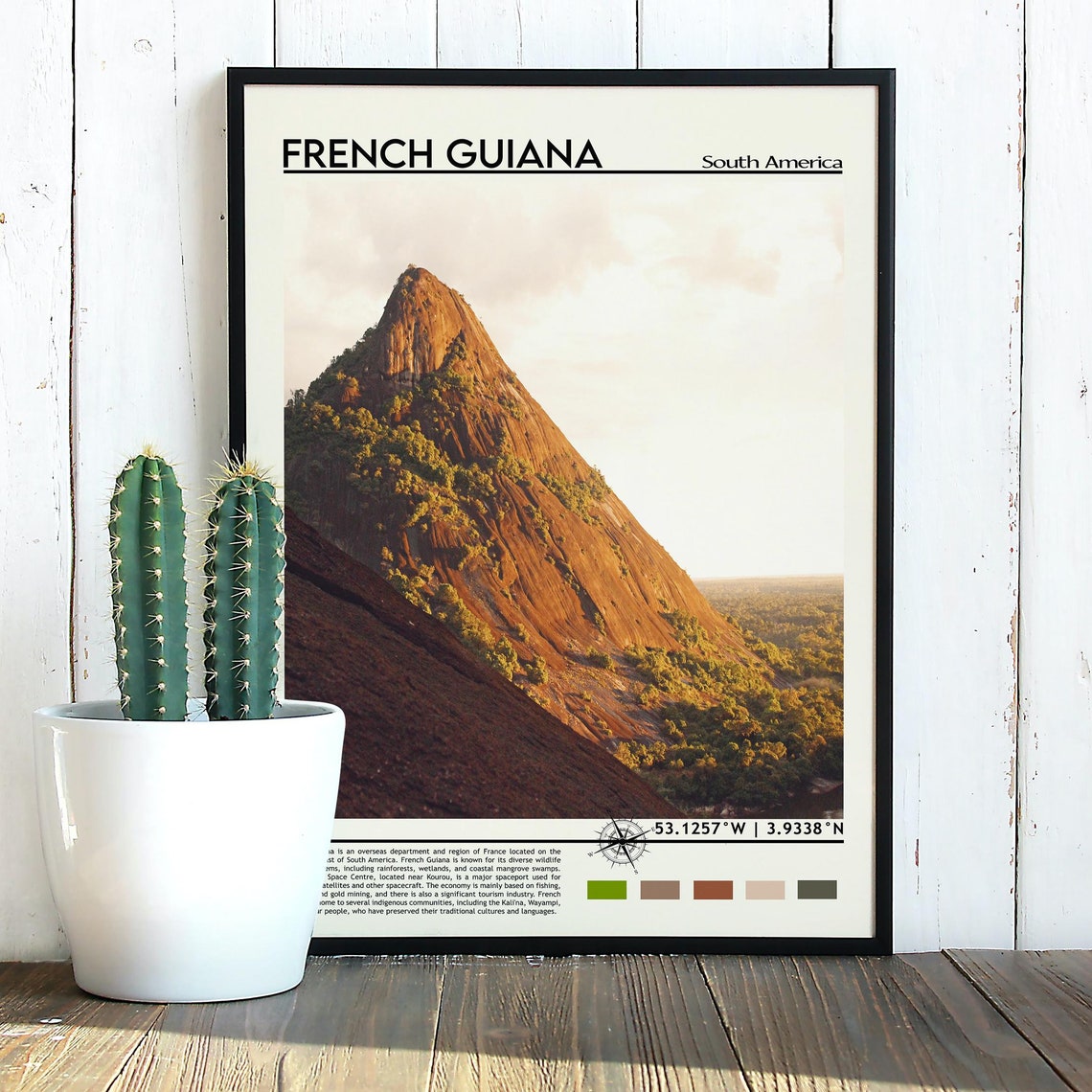 French Guiana Print French Guiana Art French Guiana Poster French Guiana Photo French Guiana Poster Print Cayenne Travel Poster - Image 3