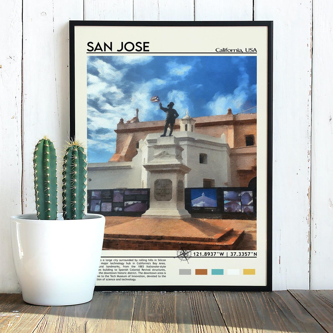 San Jose Print San Jose Art San Jose Poster San Jose Photo San Jose Poster Print San Jose Painting California Travel Poster San Jose - Image 2