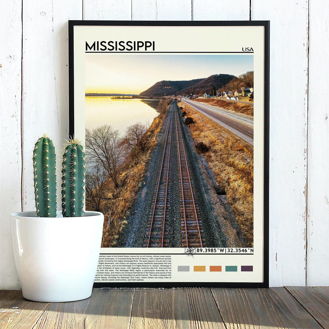 Mississippi Print Mississippi Poster Mississippi Wall Art Mississippi Travel Mississippi Art Print Mississippi Artwork Jackson Print - Image 5