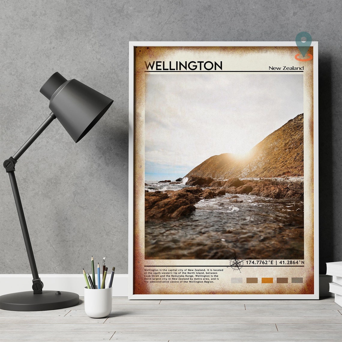 Wellington Print Vintage Poster Wellington Wall Art Wellington Poster Wellington Photo Wellington Poster Print New Zealand - Image 2