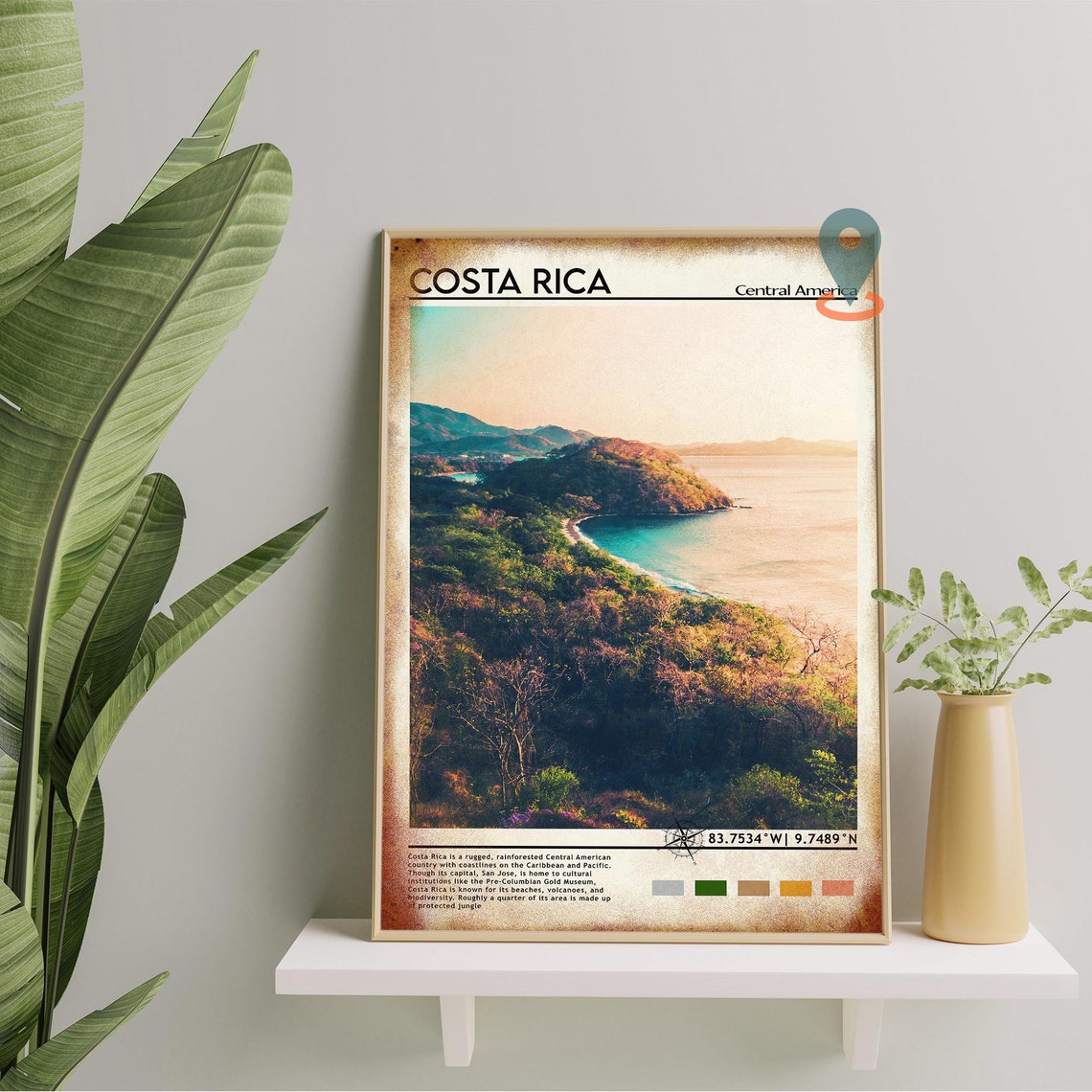 Costa Rica Print Vintage Poster Costa Rica Art Costa Rica Poster Costa Rica Photo Costa Rica Poster Print San Jos Poster Travel Gift - Image 3