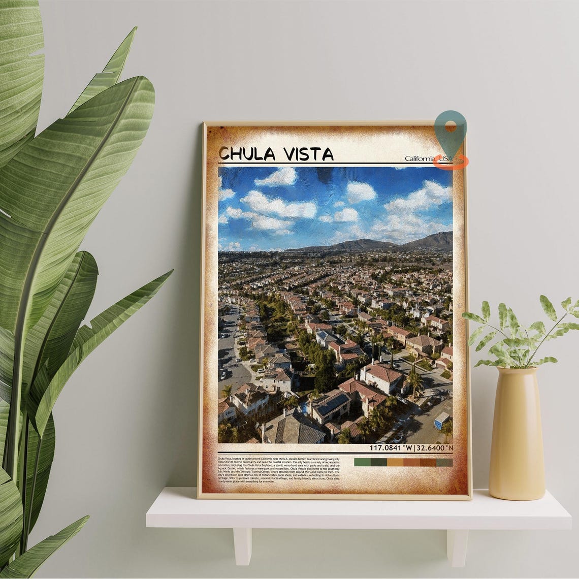 Chula Vista Print Chula Vista Poster Chula Vista Wall Art Chula Vista Travel Print Chula Vista Art Print San Diego Print Chula Vista - Image 5