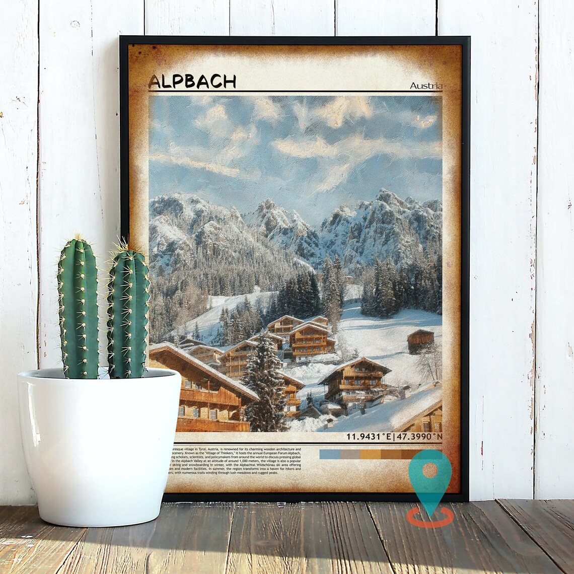 Alpbach Art Alpbach Artwork Alpbach Map Alpbach Photo Alpbach Poster Alpbach Print Alpbach Travel Alpbach Painting Alpbach Austria - Image 2