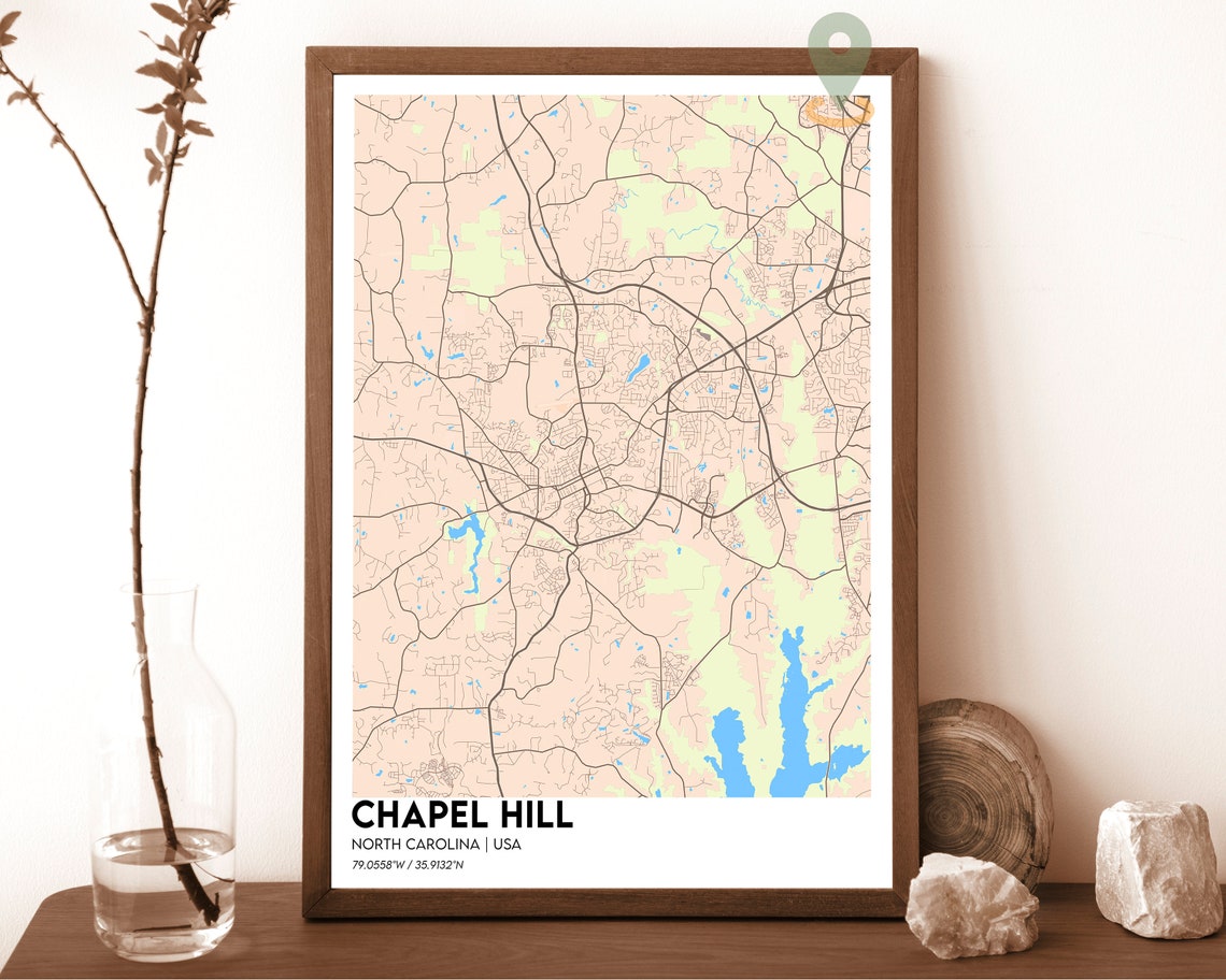 Chapel Hill North Carolina Modern City Street Map Design Poster - Image 5