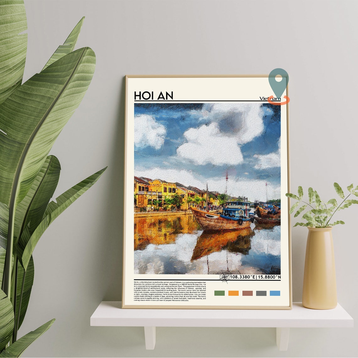 Hoi An Print Hoi An Poster Hoi An Wall Art Hoi An Travel Print Hoi An Art Print Hoi An Artwork Hoi An Photo Vietnam Print Hanoi Art - Image 5
