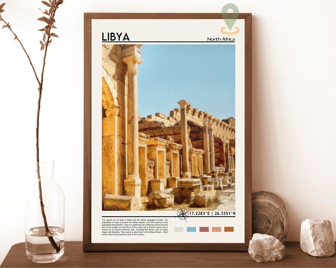 Libya North Africa Ancient Roman Ruins of Leptis Magna Poster