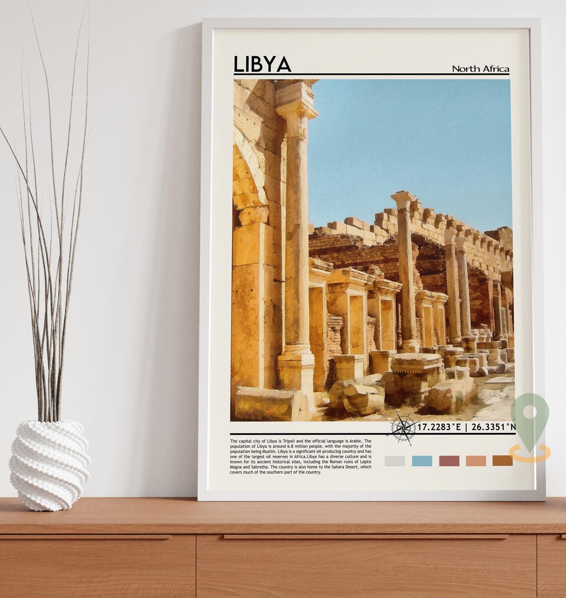 Libya North Africa Ancient Roman Ruins of Leptis Magna Poster - Image 5