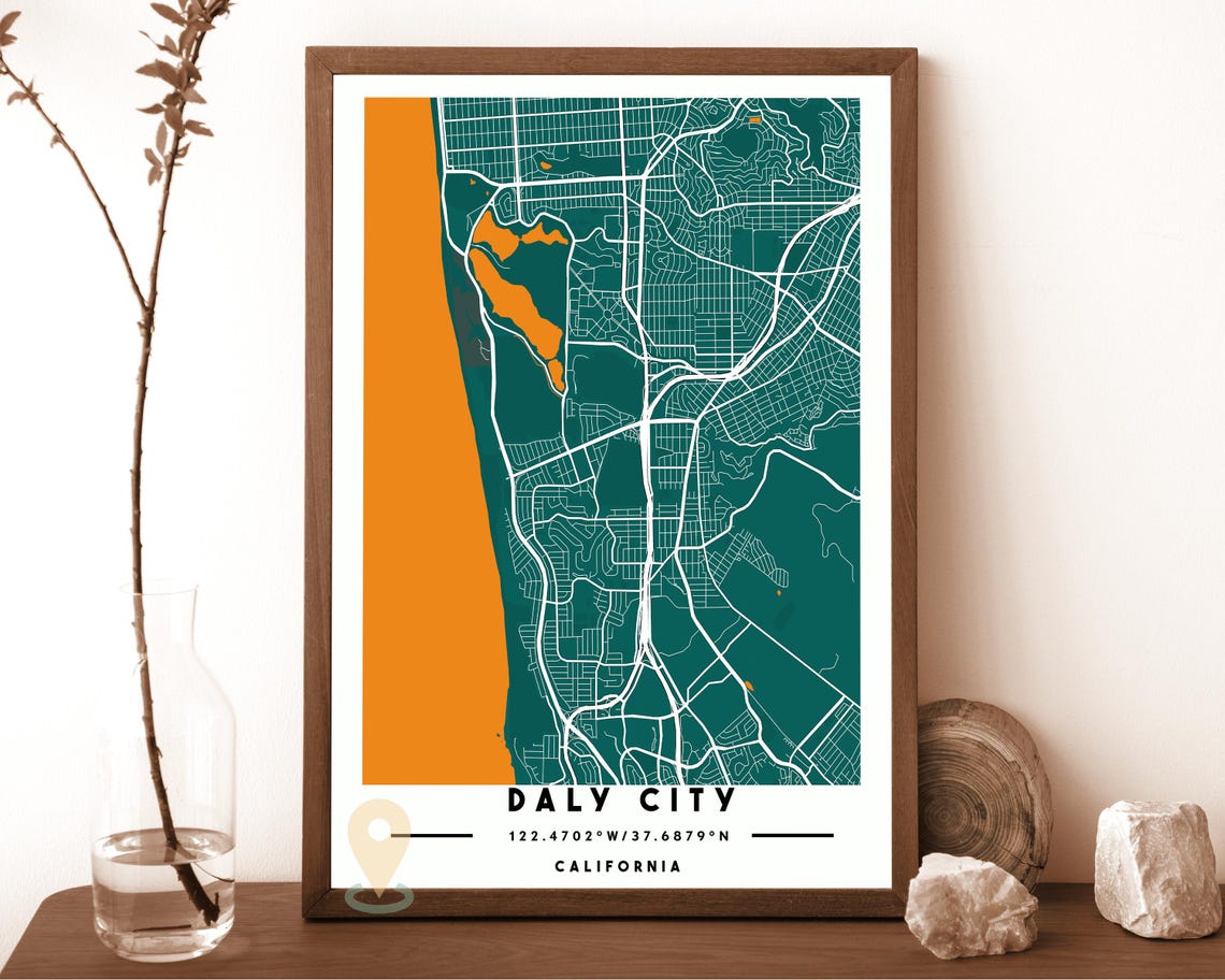 Dally City Map Dally City Map Print Dally City Wall Art Dally City Travel Poster Dally City Poster Dally City Photo Dally City Print - Image 4