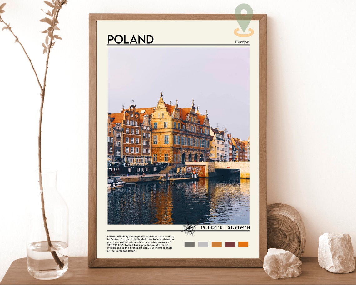 Poland Print Vintage Poster Poland Wall Art Poland Poster Poland Photo Poland Poster Print Poland Wall Decor Poland Warsaw Poster
