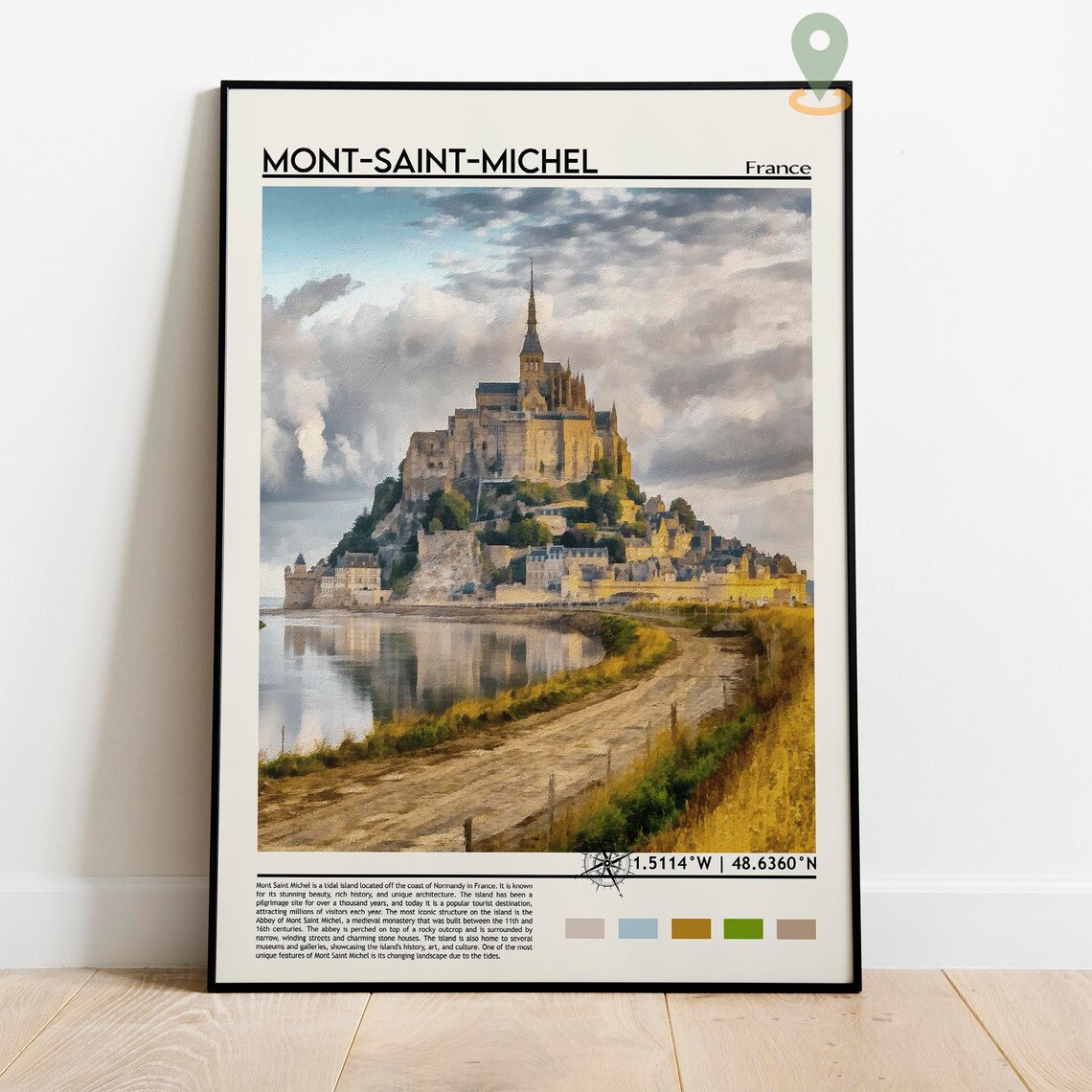 Mont Saint Michel France Tidal Island Abbey Normandy Travel Poster - Image 5