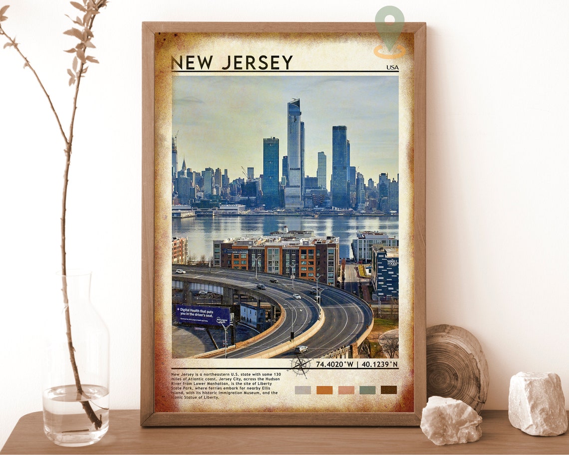 New Jersey Travel Poster New Jersey Print New Jersey Wall Art New Jersey Vintage Poster New Jersey Photo New Jersey Poster Print - Image 6