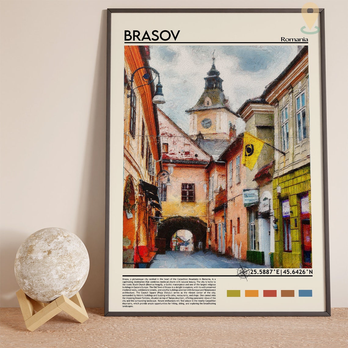 Brasov Travel Print Brasov Poster Brasov Wall Art Brasov Travel Print Brasov Art Print Brasov Artwork Brasov Photo Romania Print - Image 3