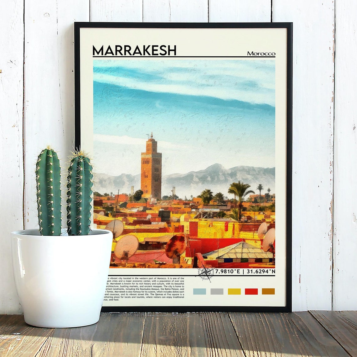 Marrakesh Morocco Koutoubia Minaret Old Medina Sunset Poster - Image 3