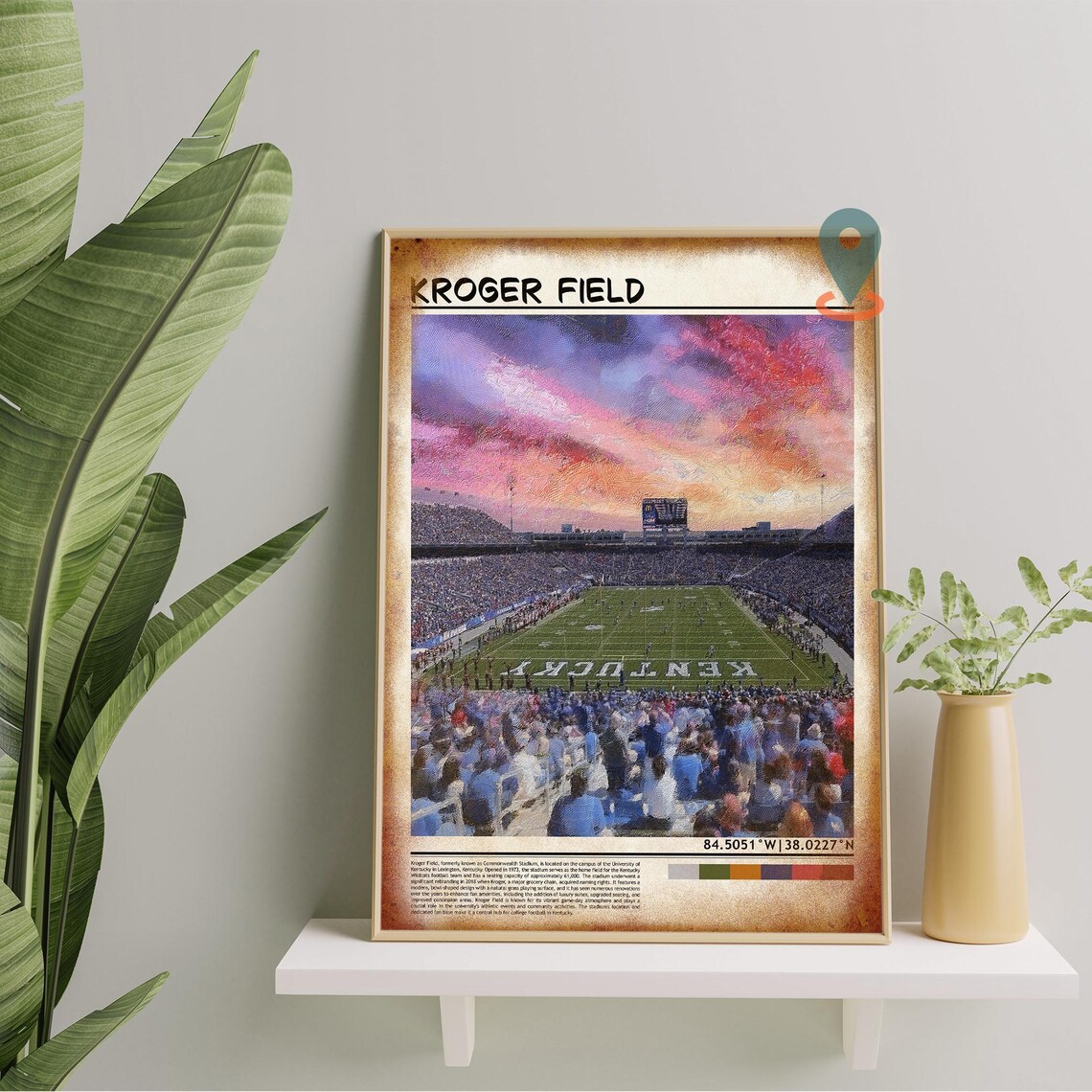 Kroger Field Kentucky Wildcats Sunset Football Game Day Poster - Image 5