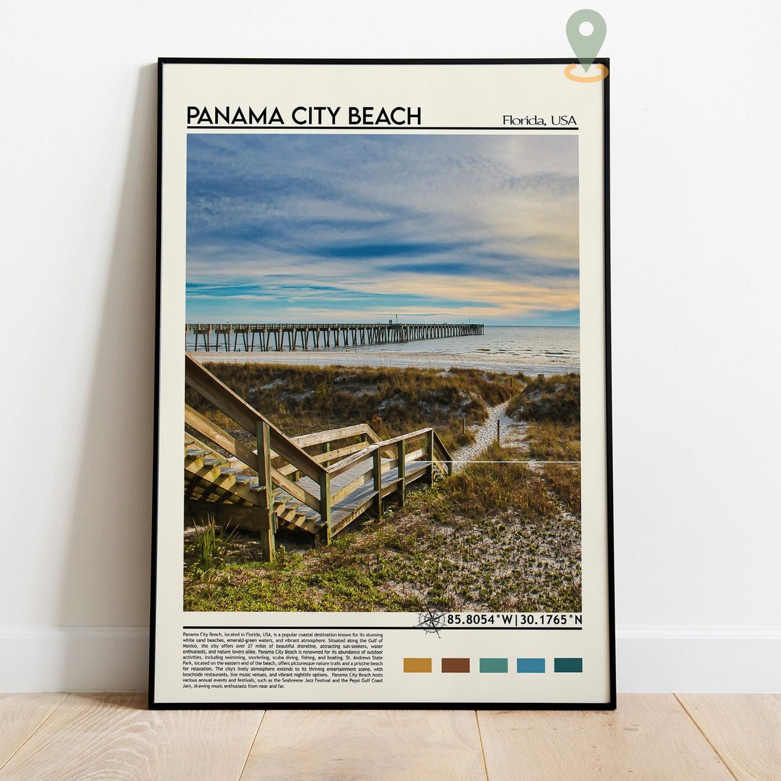 Panama City Beach Travel Poster Panama City Beach Wall Art Panama City Beach Poster Print Panama City Beach Photo Panama City Decor - Image 4