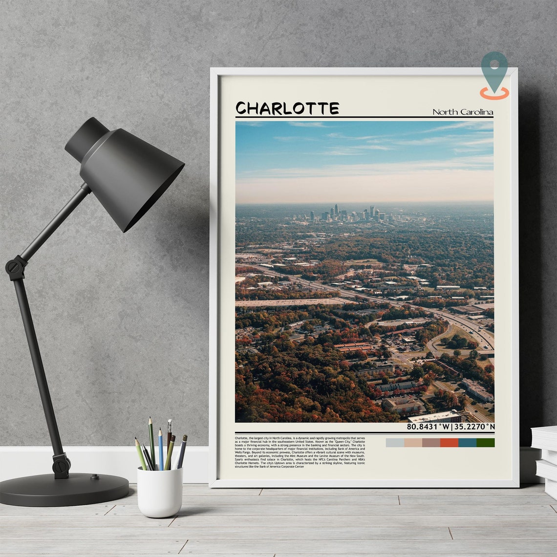 Charlotte Print Charlotte Wall Art Charlotte Poster Charlotte Photo Charlotte Poster Print Charlotte City Charlotte North Carolina - Image 4