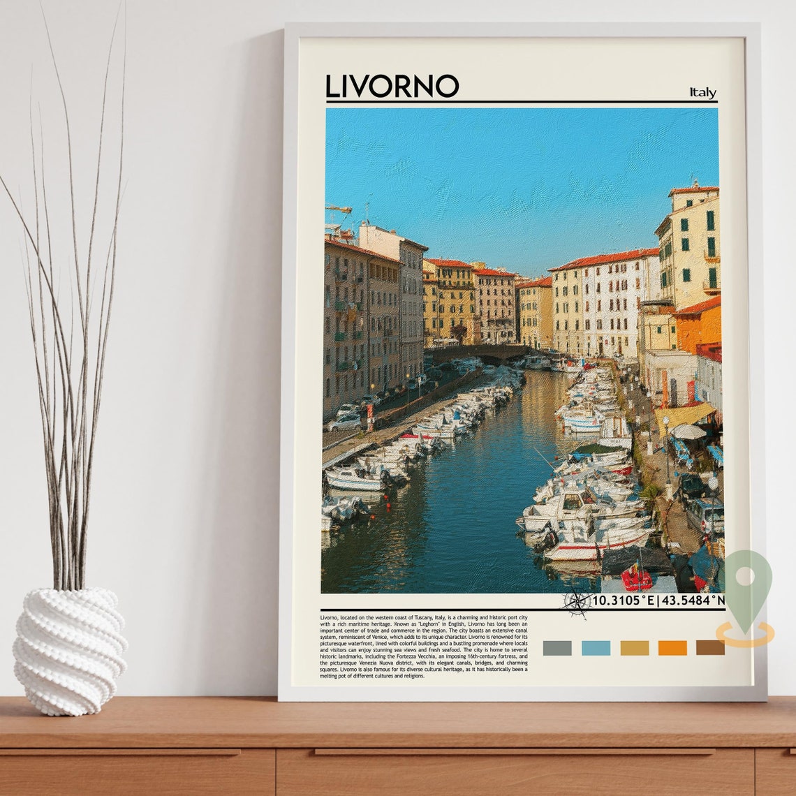 Livorno Print Livorno Wall Art Livorno Poster Livorno Photo Livorno Poster Print Livorno Wall Decor Italy Poster Livorno City Italy - Image 3